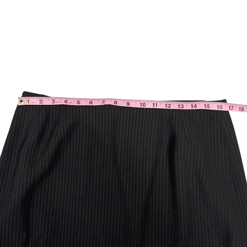 Vintage 90s Women's 14 Black Evan Picone Pencil Skirt Back Slit Career Preppy‎ - Picture 5 of 9